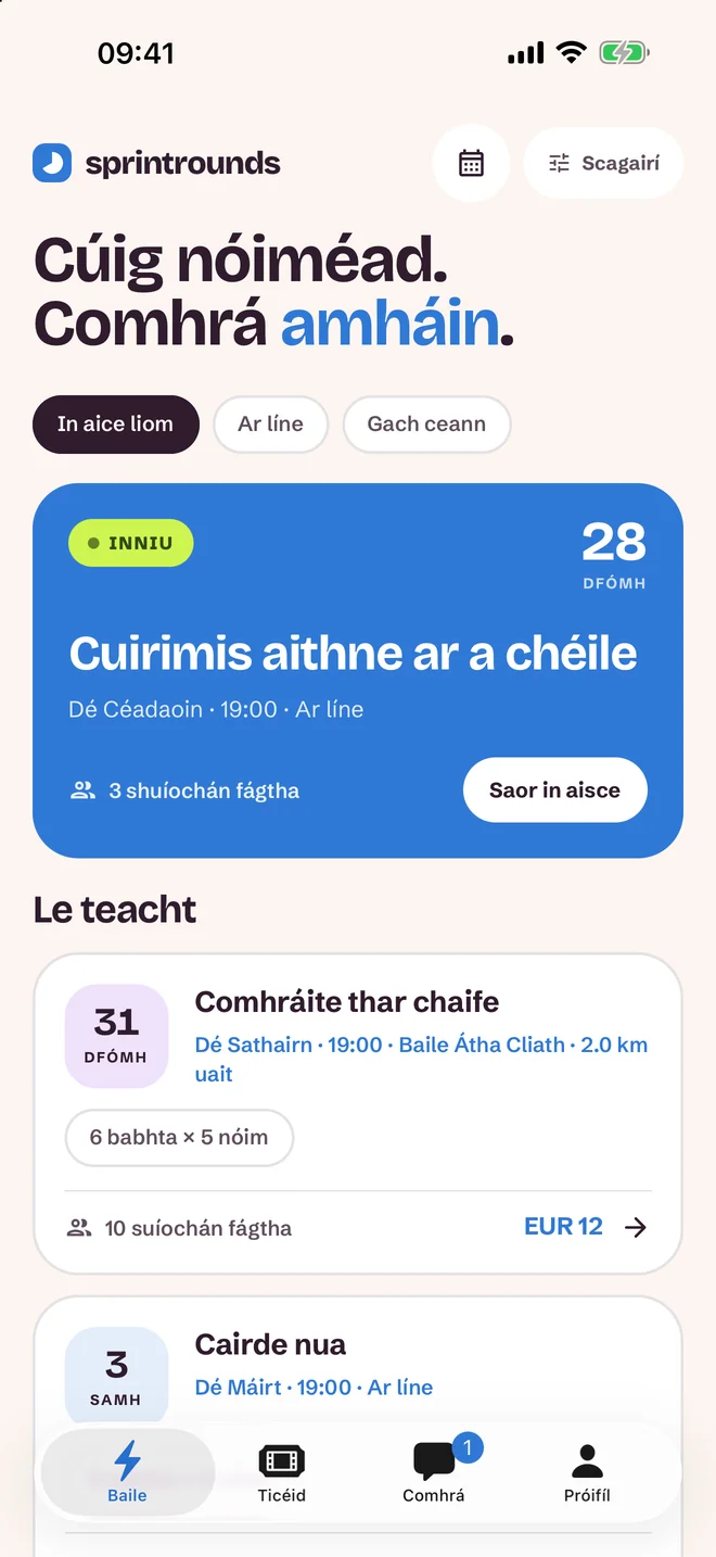 Scáileán roghnaithe ócáide