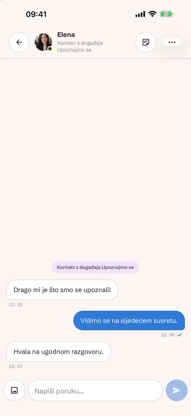 Dopisivanje nakon događaja