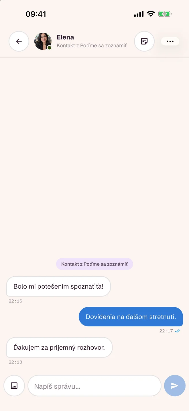Chat po podujatí