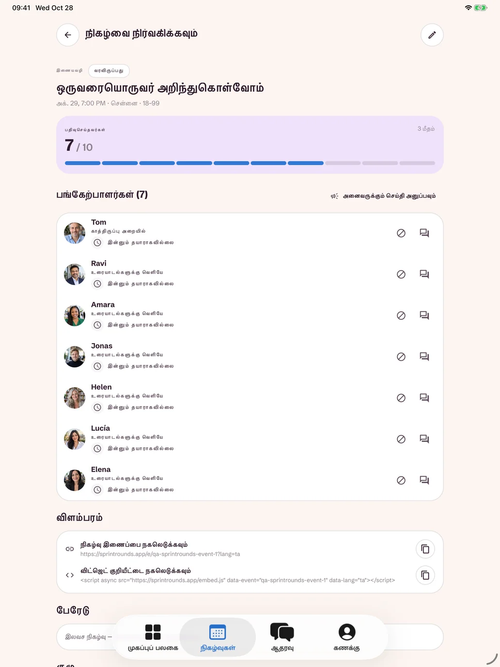 பங்கேற்பாளர்கள்